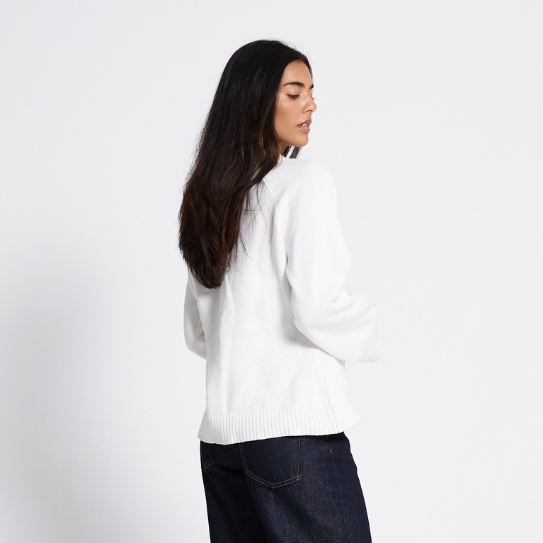 Fitted cardigan "Sabrina" Off white